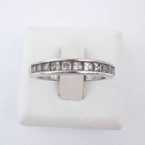 CZ Channel Set Sterling Silver Ring - Size 6