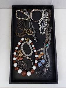 Costume Jewelry Assortment - Pearl Bead Necklaces, Bracelets & Earrings