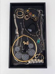 Assorted Jewelry - Gold & Silver-Tone Necklaces, Bracelets, Earrings & Rings