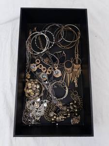 Assorted Gold-Tone & Silver Jewelry Collection - Bracelets, Necklaces, Rings & Earrings