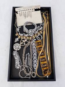 Assorted Costume Jewelry Collection - Necklaces, Bracelets, Rings & Earrings