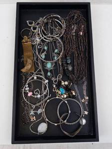 Turquoise & Bead Jewelry Lot - Bracelets, Necklaces, Beads & Accessories
