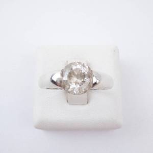 Solitaire CZ Sterling Silver Ring - Size 7.75