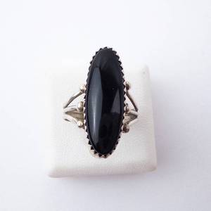 Black Onyx Sterling Southwest Ring - Size 6