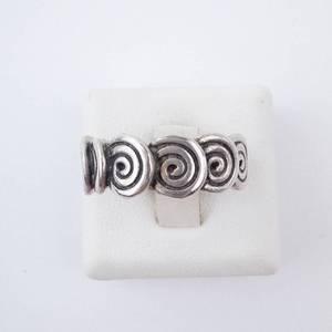 Sterling Silver Swirl Band Ring - Size 6.5