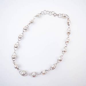 Sterling Silver Fancy Ball Link Bracelet Anklet