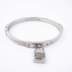 Michael Kors Padlock Bracelet with pave crystals - Silver-tone