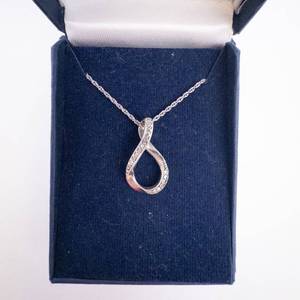 Bradford Exchange I Love You Forever Crystal-Accent Infinity Teardrop Pendant Necklace