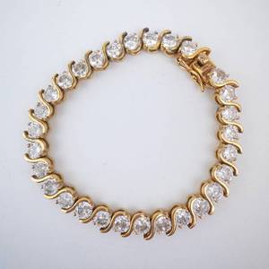 Beautiful CZ Vermeil Tennis Bracelet