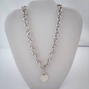 Tiffany & Co Sterling Silver Heart Tag Necklace
