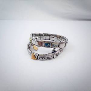 Italian Stainless Steel Charm Bracelets (Lot of 2)