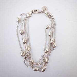 Sterling Silver Multi-Strand Bead Bracelet