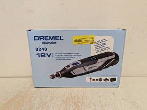 lot 21 image: DREMEL BLUEPRINT 8240 12-V ALL-IN-ONE CORDLESS ROTARY TOOL KIT