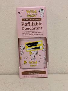lot 32 image: NEW WILD SNOOPY VANILLA BUTTERSCOTCH REFILLABLE DEODORANT