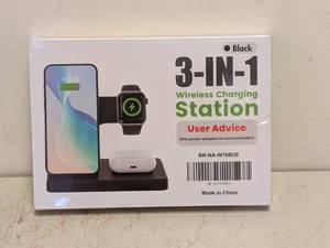 lot 75 image: NEW 3-IN-1 WIRELESS CHARGING STATION