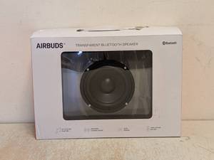 lot 94 image: AIRBUDS TRANSPARENT BLUETOOTH SPEAKER