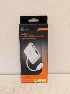 lot 123 image: NEW J5 CREATE USB-C TO 4K HDMI ADAPTER WITH POWER DELIVERY