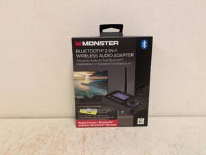 lot 104 image: NEW MONSTER BLUETOOTH 2-IN-1 WIRELESS AUDIO ADAPTER