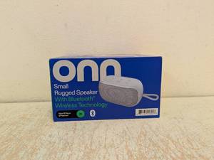 lot 105 image: NEW ONN SMALL RUGGED SPEAKER WITH BLUETOOTH WIRELESS TECHNOLOGY