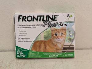 lot 147 image: NEW FRONTLINE PLUS FOR CATS (8WKS) 8PK