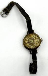lot 34S image: WWI Trench Watch with Shrapnel Guard
