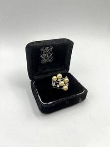 lot 47S image: Pearl Open-Band Rings (3)