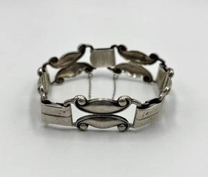 lot 64S image: DaneCraft Sterling Scroll Link Bracelet