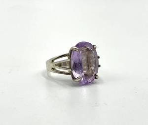 lot 84S image: Sterling Silver Lavender Amethyst Ring