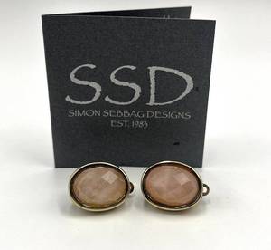 lot 118S image: Simon Sebbag Designs 925 Pink Stone Clip-On Earrings