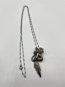 lot 123S image: Sterling Silver Fairy Pendant Necklace