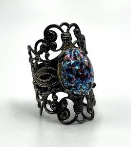 lot 134S image: Dragons Breath Fire Opal Filigree Ring