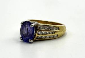lot 137S image: Tanzanite Diamond Ring 18K Gold