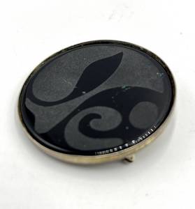 lot 142S image: Sterling Glass Disc Pin