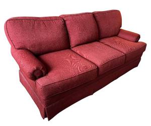 lot 12R image: LR - Stylish King Hickory Upholstered Sofa