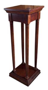 lot 24R image: DR - The Bombay Company Decorative Wooden Pedestal Pillar
