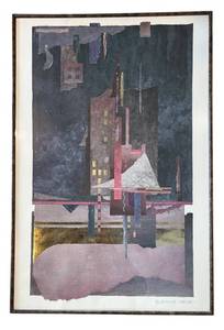 lot 29R image: O - Robert Offord New City Rising Lithograph Print