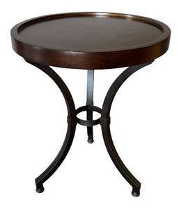 lot 66R image: LR - La-Z-Boy Round Accent Table