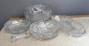lot 91R image: DR - Vintage Elegant Crystal and Glass Bowls & Dishes