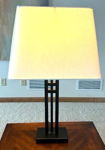 lot 34C image: LL - Table Lamp - Black Metal Base