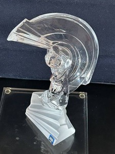 lot 81C image: LL - Cristal Svres France Crystal Golfer Statue