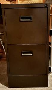 lot 119H image: Brown 2-Drawer File Cabinet