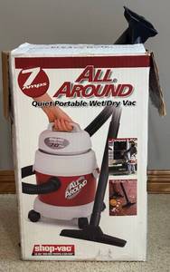 lot 123H image: Shop-Vac All-Around Quiet Portable WetDry Vac - 7-Amp with Accessories