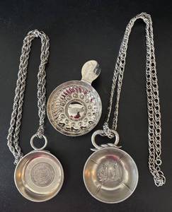 lot 139R image: LL - Trio of French Wine Tasters  Wine Tastevin