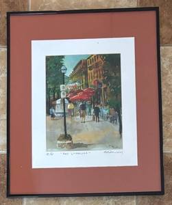 lot 156R image: O - Red Umbrellas Limited Edition Print by Ed Klein