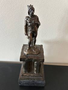 lot 89C image: LL - Ambiorix-Tongeren Bronze Figurine on Pedestal
