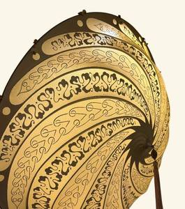 LL - Vintage Fortuny Parasol Silk Chandelier