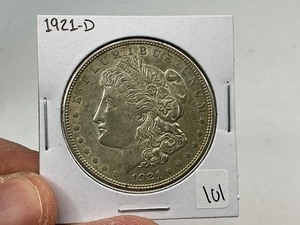lot 101 image: 1921-D Silver Morgan Dollar