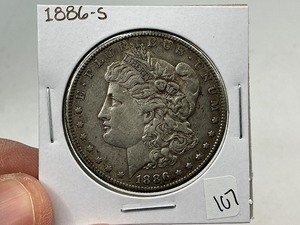 lot 107 image: 1886-S Silver Morgan Dollar