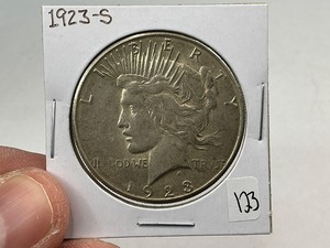 lot 123 image: 1923-S Silver Peace Dollar