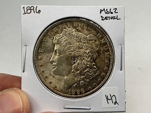 lot 142 image: 1896 Silver Morgan Dollar